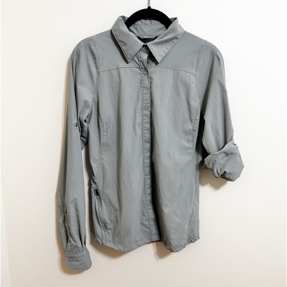 Columbia Gray Button-Up Women's Top - Picture 1 of 7